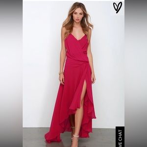 Lulu’s Pink Low Back High Low Dress Size Small